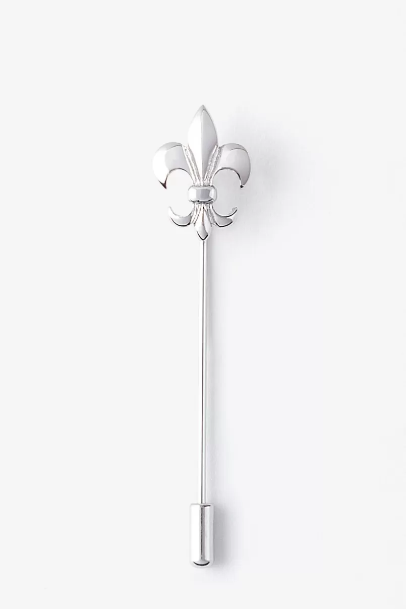 Ties Fleur De Lis Silver Lapel Pin Best