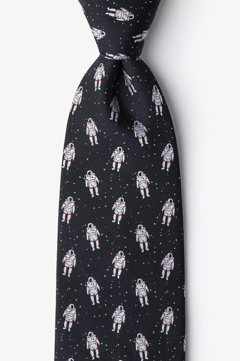 Ties Floating Astronauts Black Tie Black&White Outlet