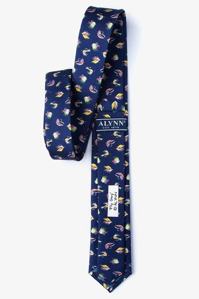 Ties Fly Guy Navy Blue Skinny Tie Store