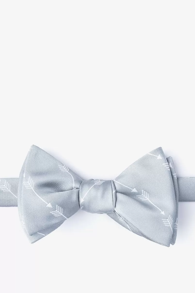 Ties Flying Arrows Self-Tie Bow Tie Gray Flash Sale