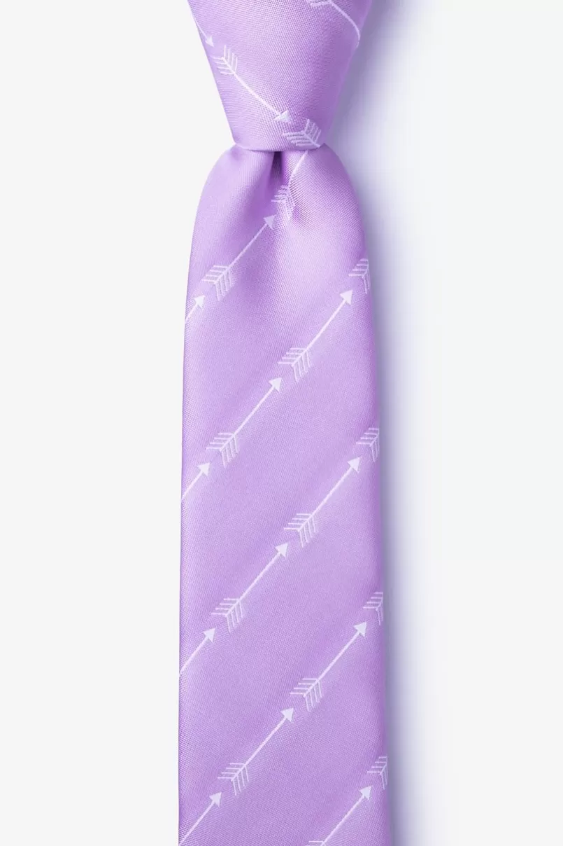 Ties Flying Arrows Skinny Tie Lavender Shop