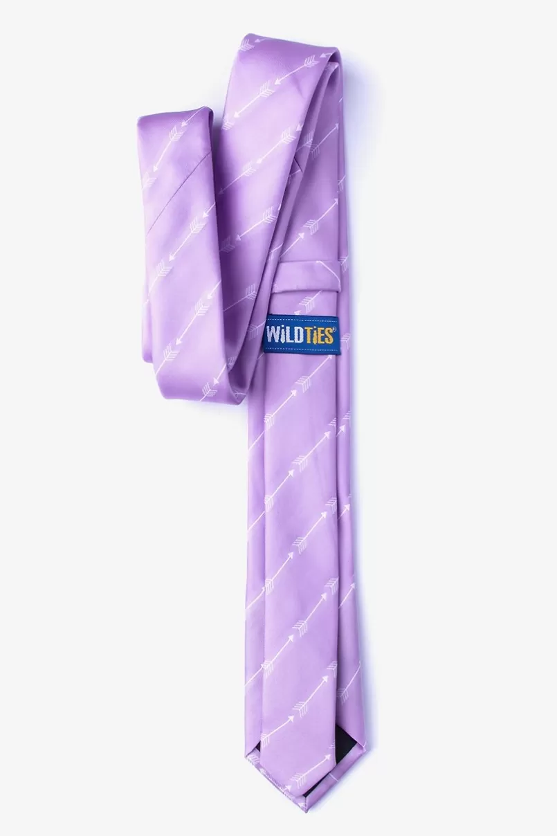 Ties Flying Arrows Skinny Tie Lavender Shop