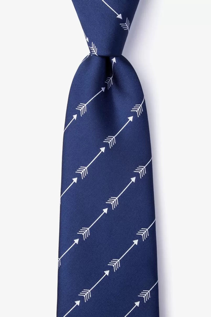 Ties Flying Arrows Navy Blue Extra Long Tie NavyBlue New