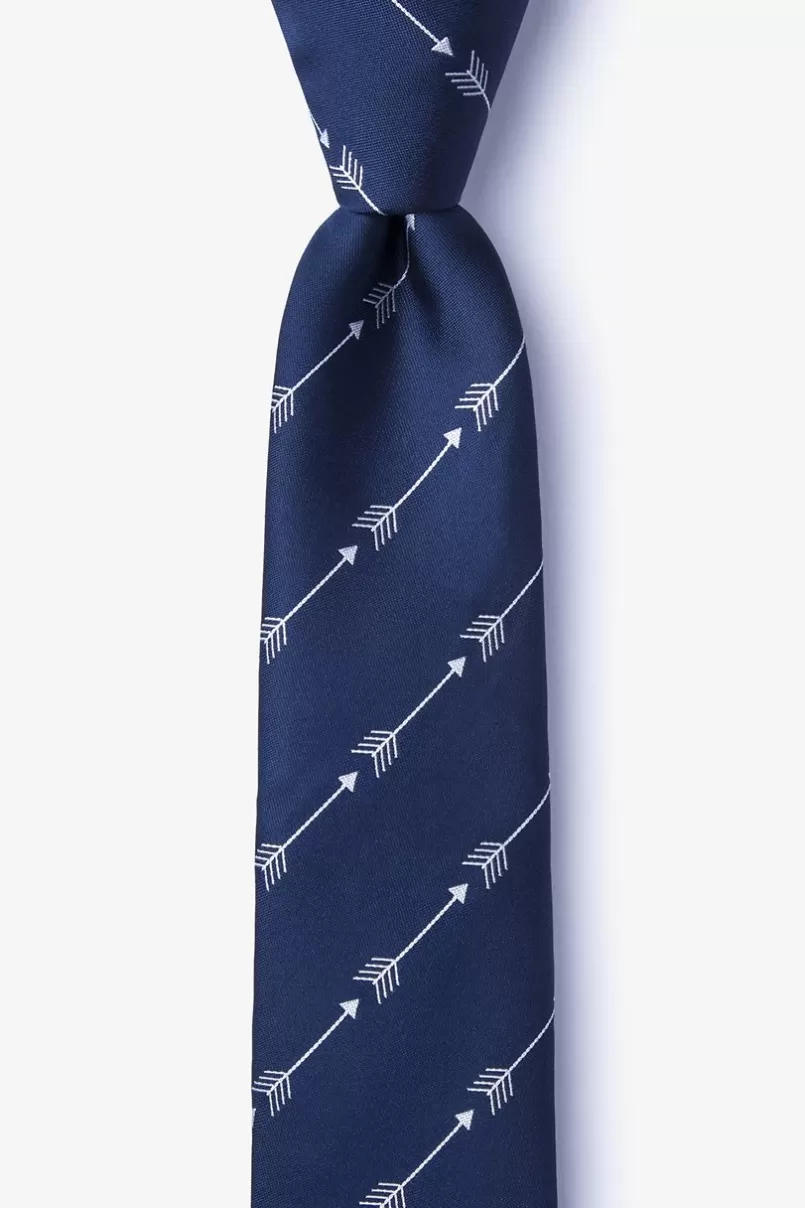 Ties Flying Arrows Navy Blue Skinny Tie NavyBlue Shop