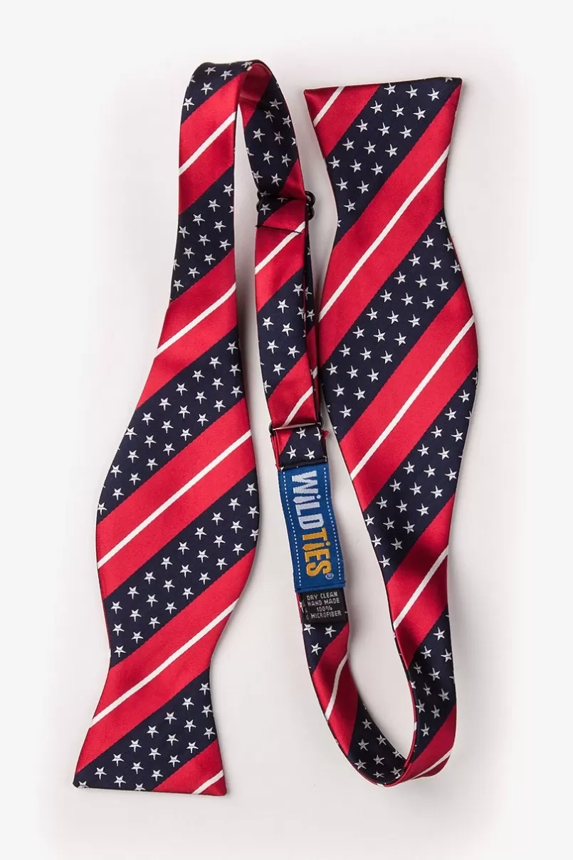 Ties Freedom Stripe Red Self-Tie Bow Tie Best