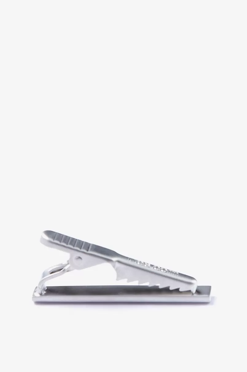 Ties Frosted Curve Tie Bar Silver Cheap