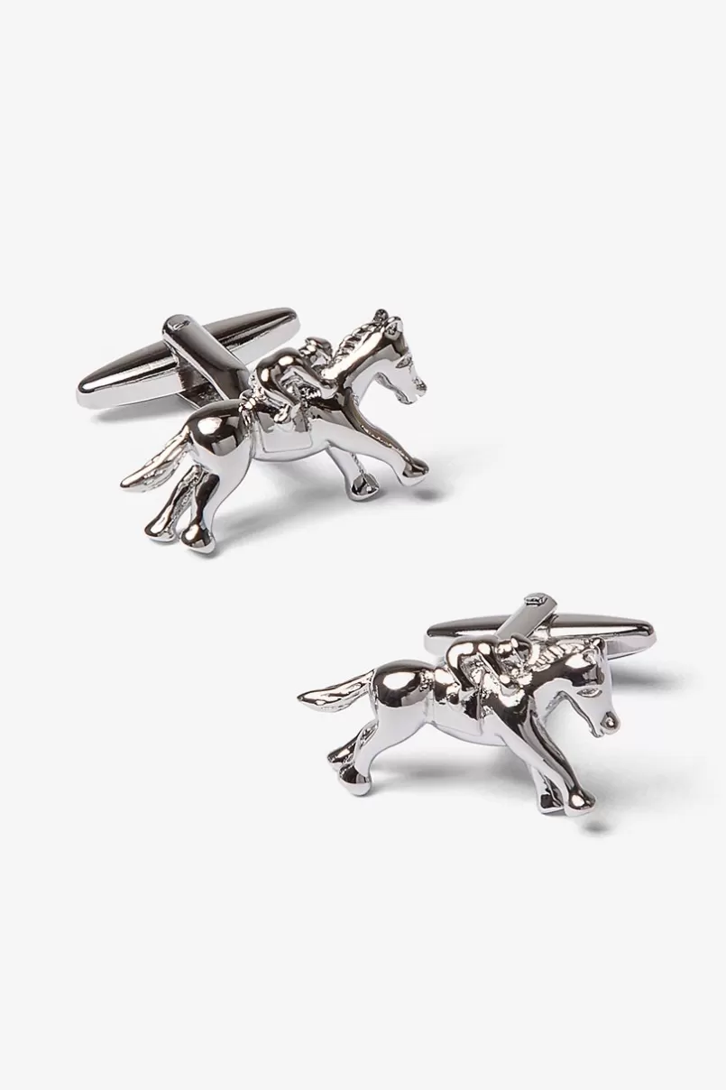 Ties Galloping Horses Silver Cufflinks Online