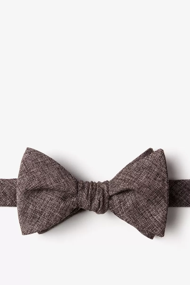 Ties Galveston Dark Brown Self-Tie Bow Tie DarkBrown Cheap