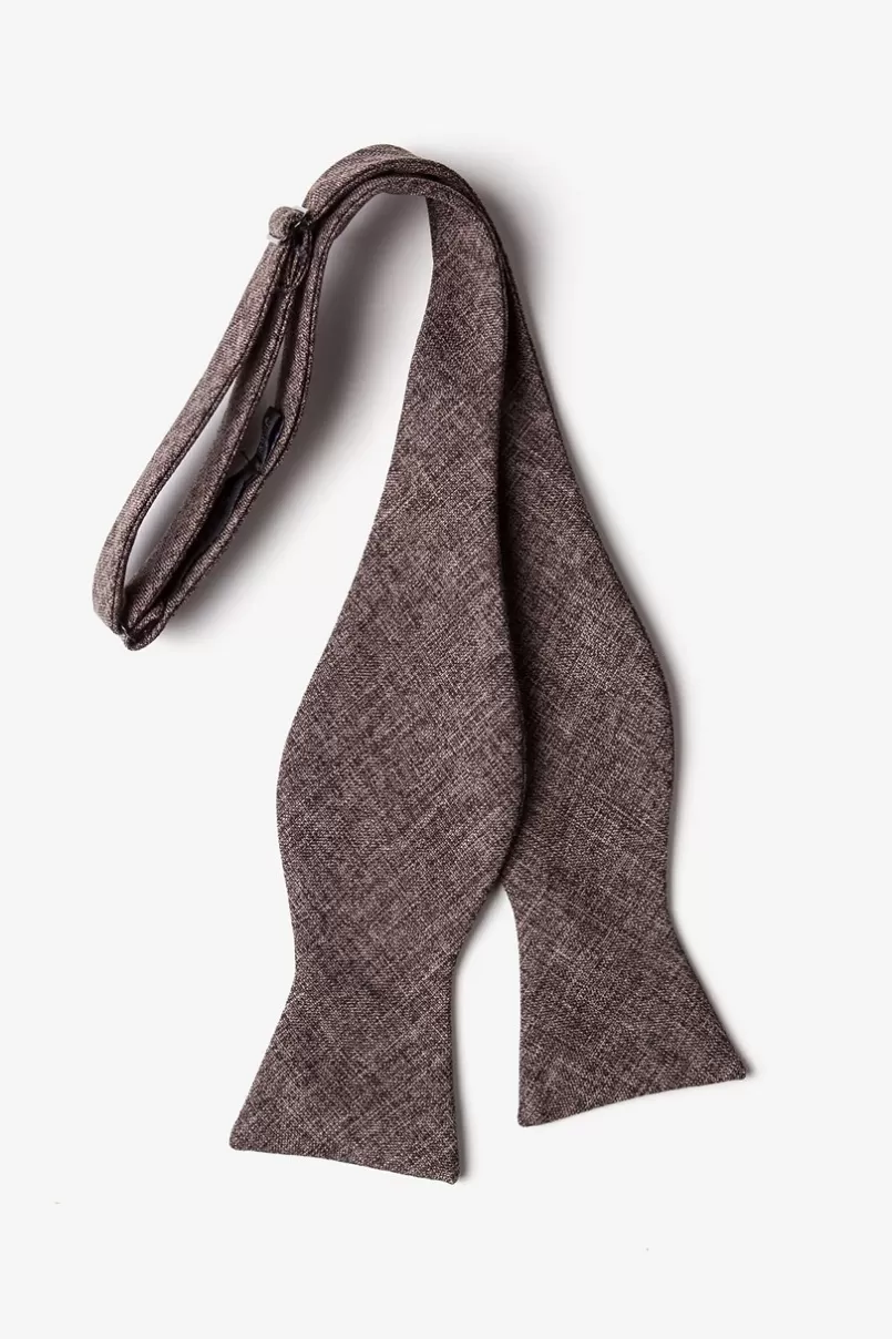 Ties Galveston Dark Brown Self-Tie Bow Tie DarkBrown Cheap