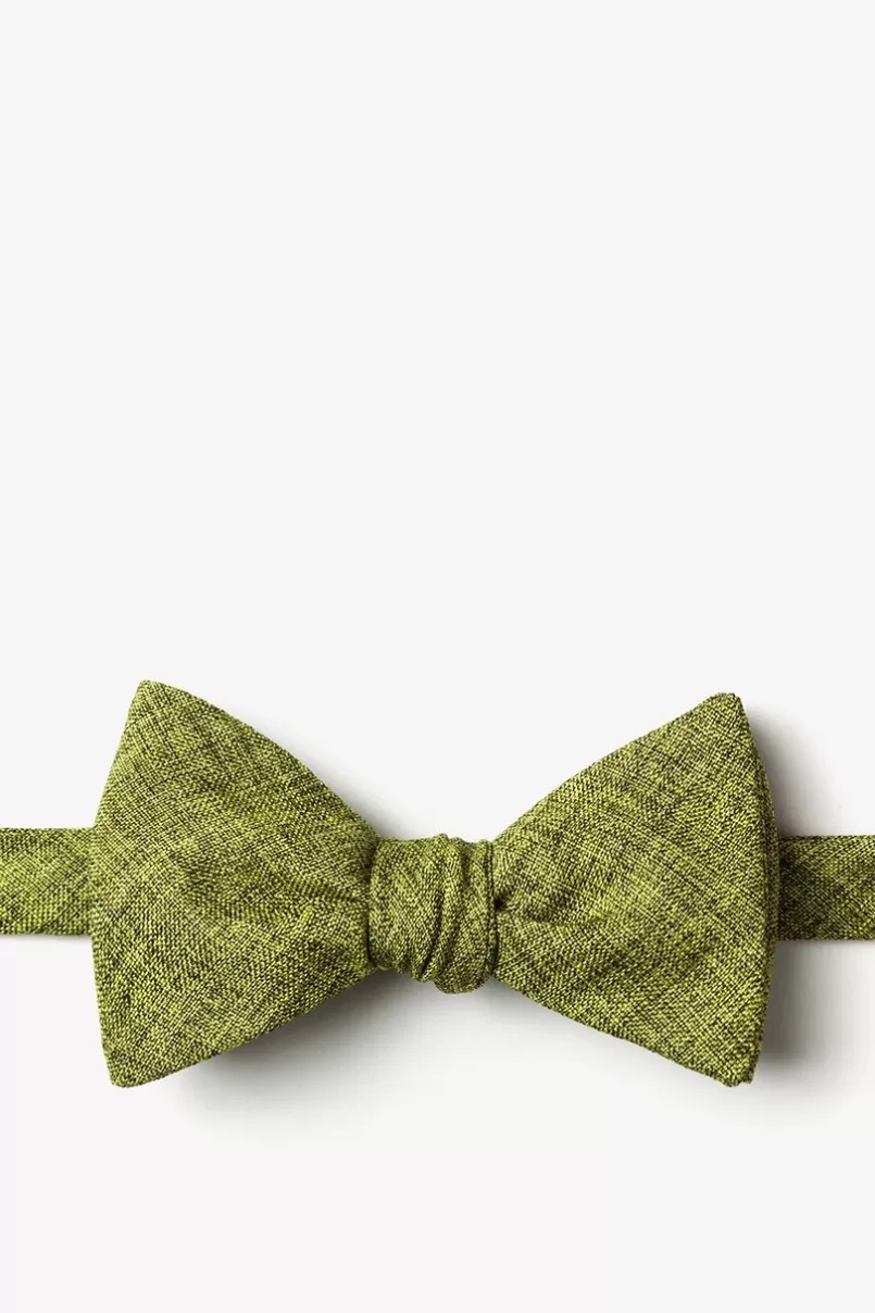 Ties Galveston Lime Green Self-Tie Bow Tie LimeGreen Flash Sale