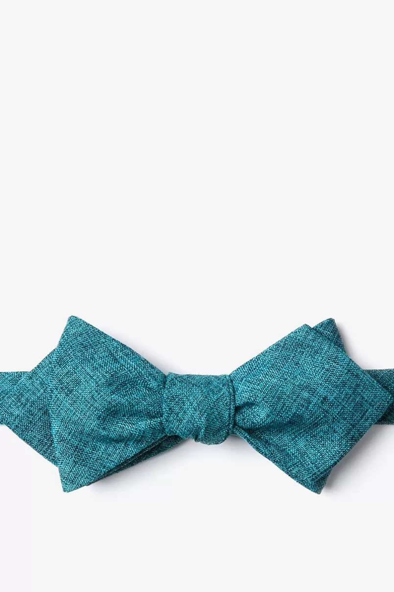 Ties Galveston Diamond Tip Bow Tie Turquoise Cheap