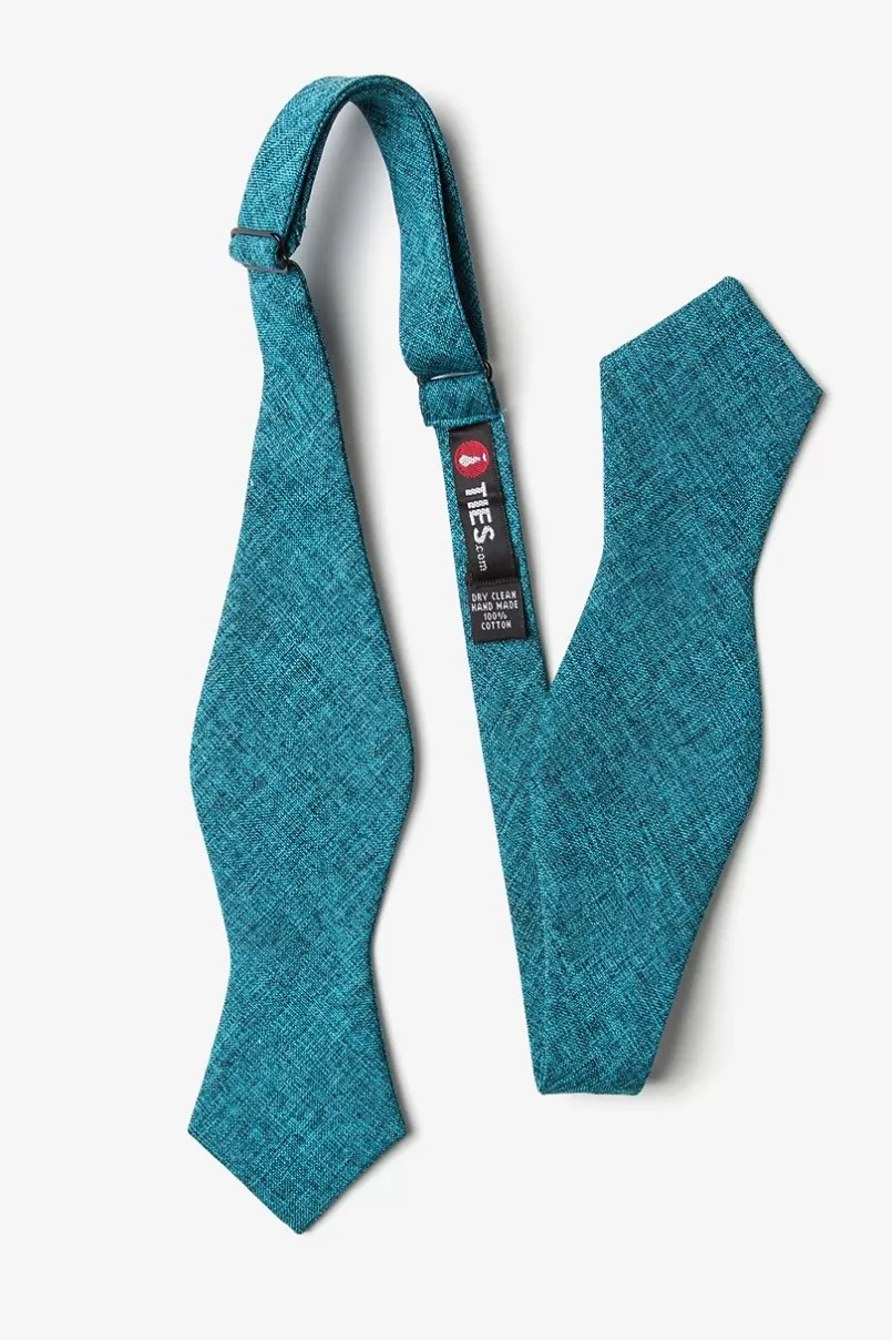 Ties Galveston Diamond Tip Bow Tie Turquoise Cheap