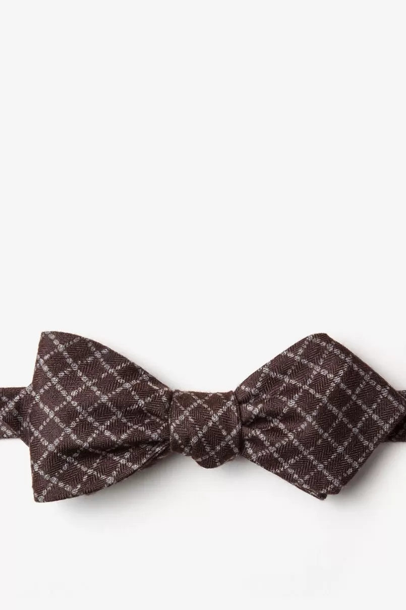 Ties Glendale Diamond Tip Bow Tie Brown Hot