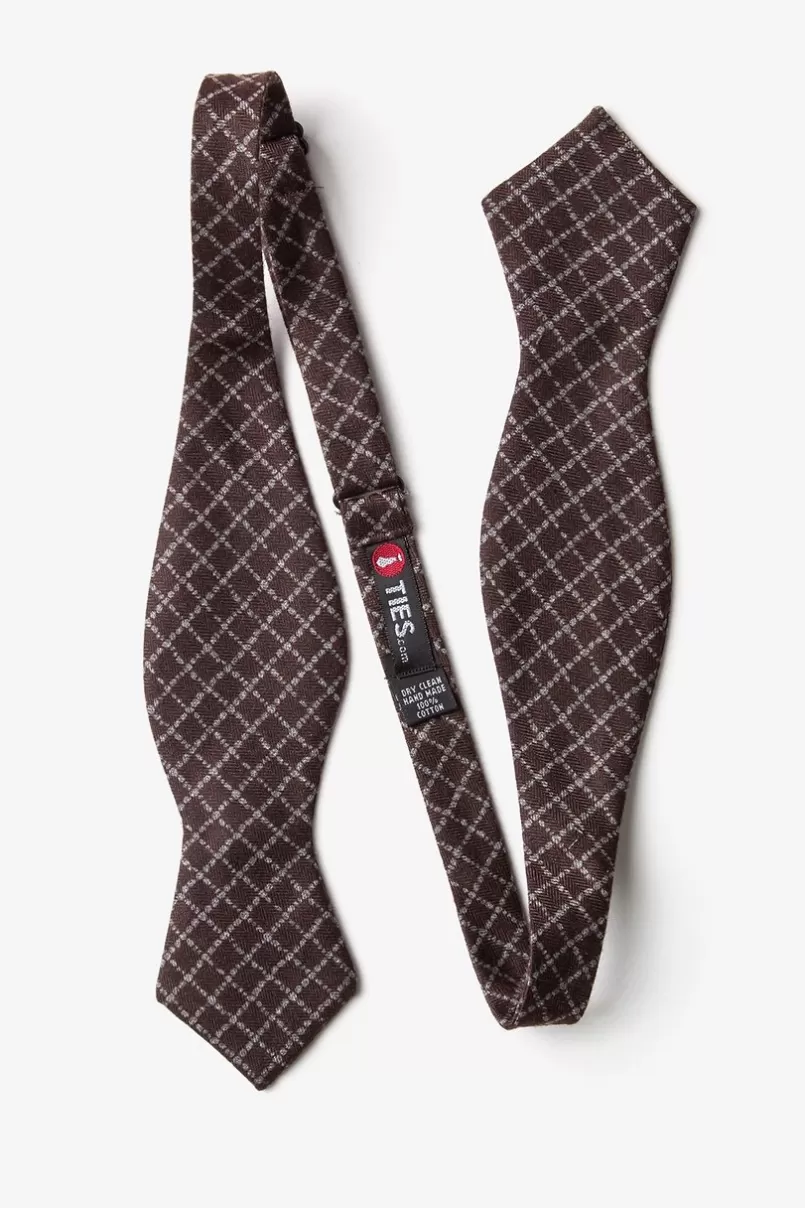 Ties Glendale Diamond Tip Bow Tie Brown Hot