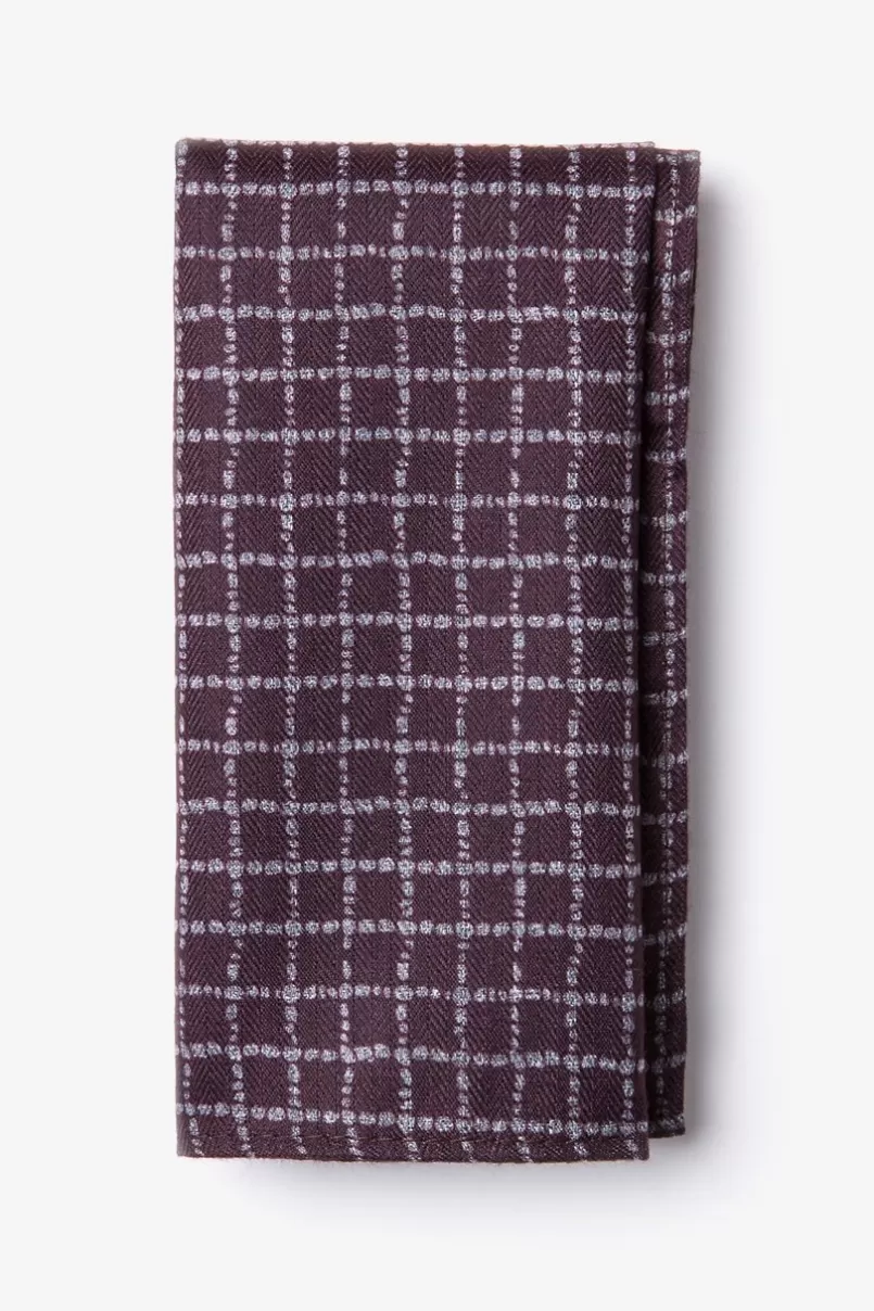 Ties Glendale Pocket Square Maroon Cheap