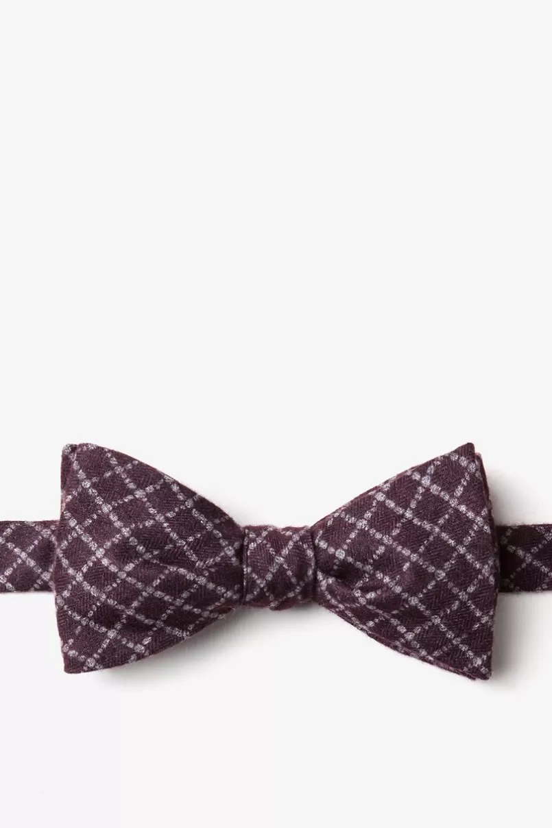 Ties Glendale Maroon Self-Tie Bow Tie Flash Sale