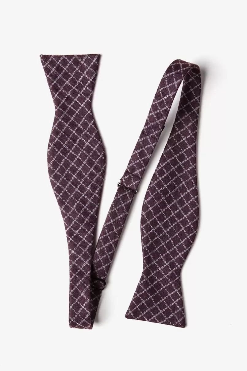 Ties Glendale Maroon Self-Tie Bow Tie Flash Sale