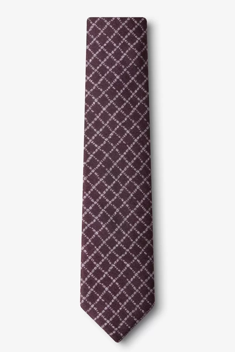 Ties Glendale Skinny Tie Maroon Shop