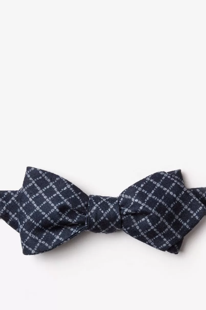 Ties Glendale Navy Blue Diamond Tip Bow Tie NavyBlue Best Sale