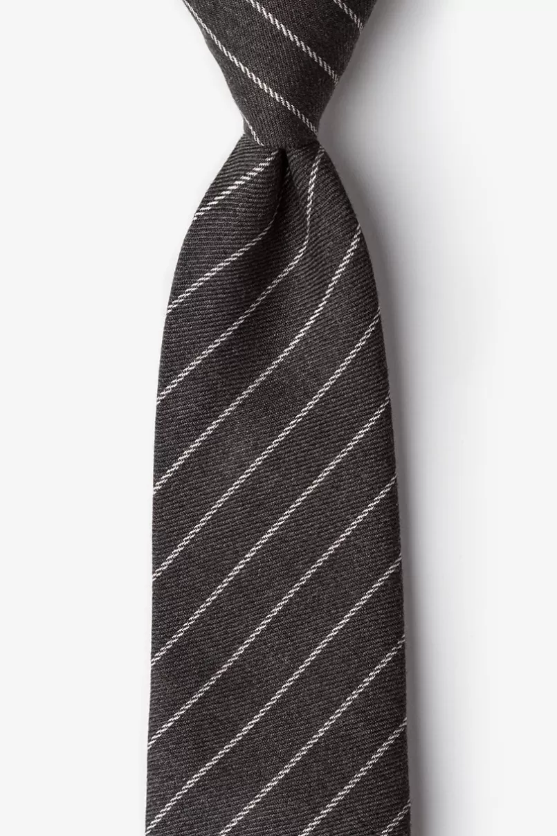 Ties Glenn Heights Charcoal Extra Long Tie Flash Sale