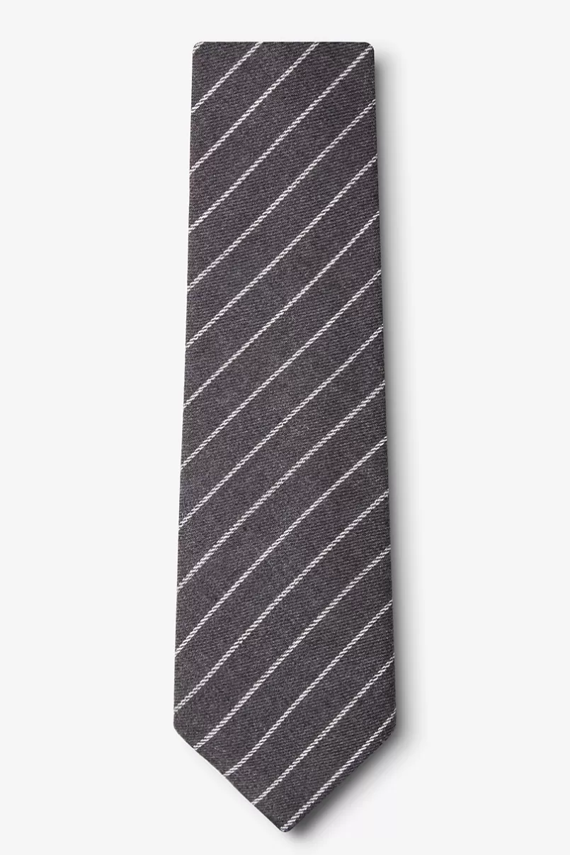 Ties Glenn Heights Charcoal Extra Long Tie Flash Sale