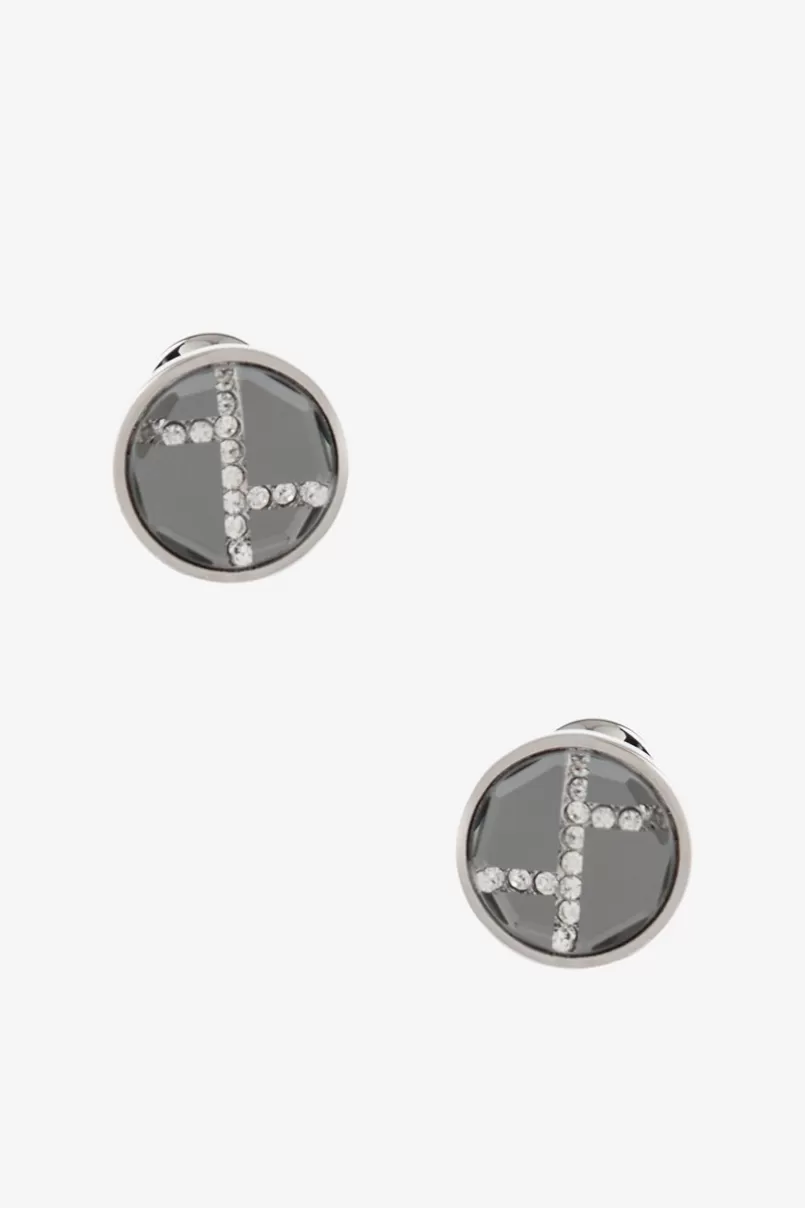 Ties Glittering Round Emerald Silver Cufflinks Online