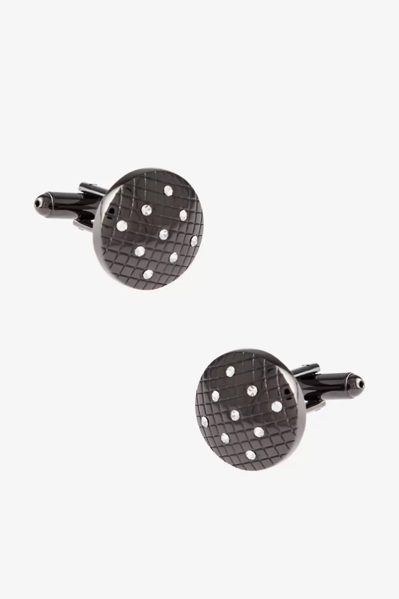 Ties Glitzy Disco ball Gunmetal Cufflinks Best