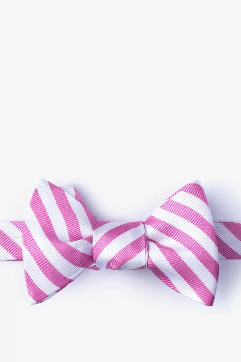 Ties Glyde Pink Self-Tie Bow Tie Pink&White Online