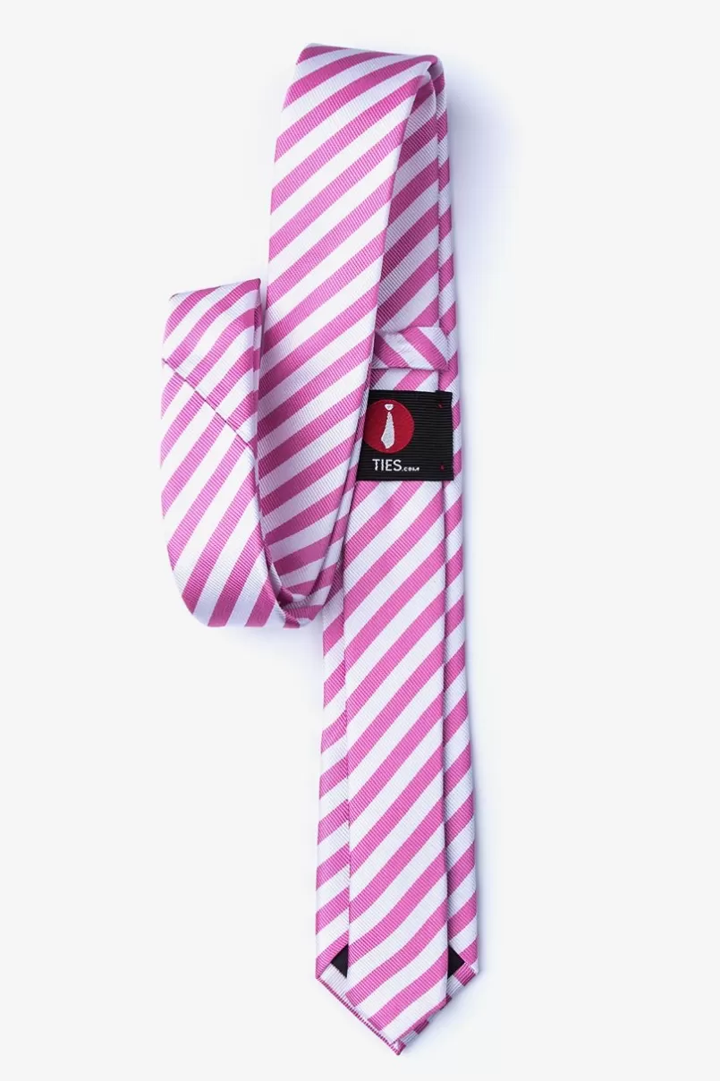 Ties Glyde Pink Skinny Tie Pink&White Outlet