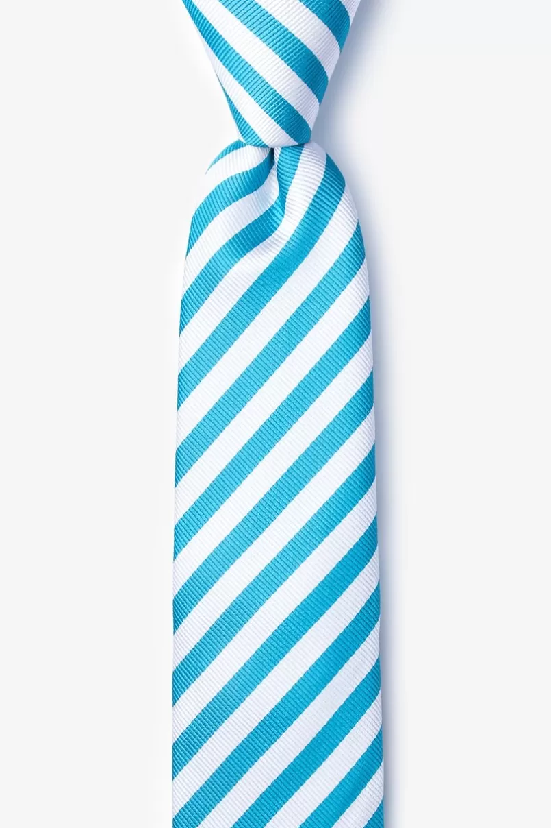 Ties Glyde Teal Skinny Tie Teal&White Best Sale