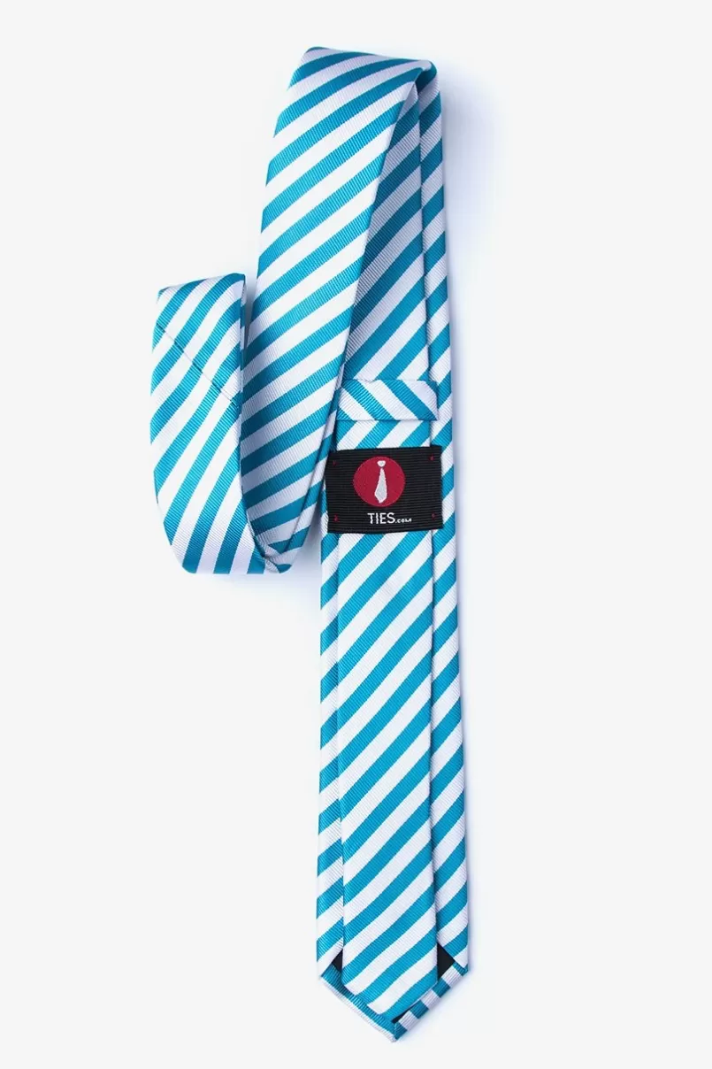 Ties Glyde Teal Skinny Tie Teal&White Best Sale