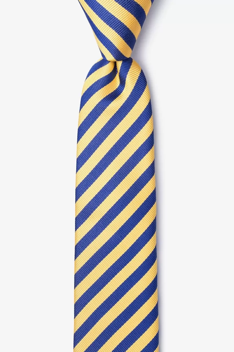 Ties Glyde Yellow Skinny Tie Yellow&NavyBlue Discount