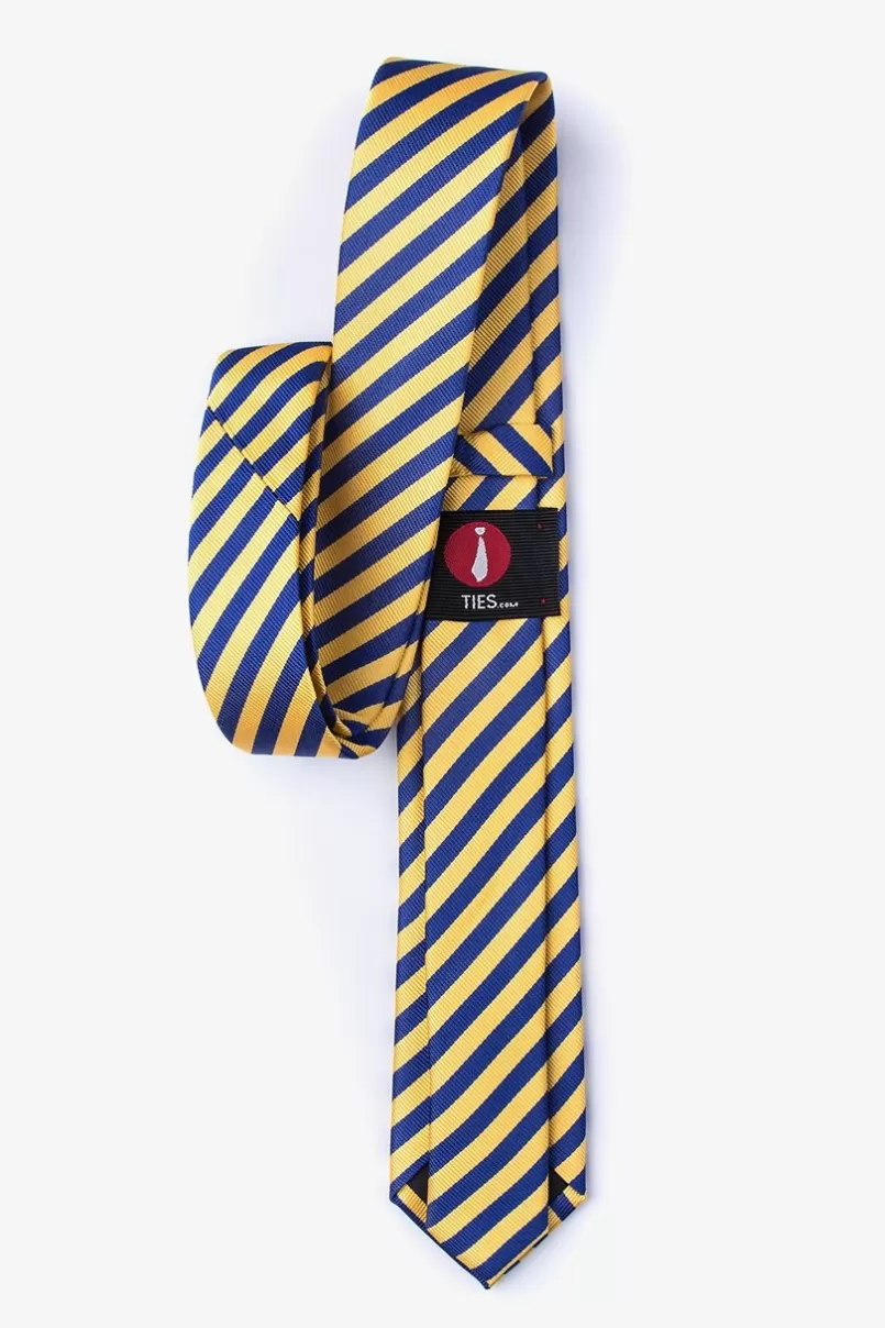 Ties Glyde Yellow Skinny Tie Yellow&NavyBlue Discount