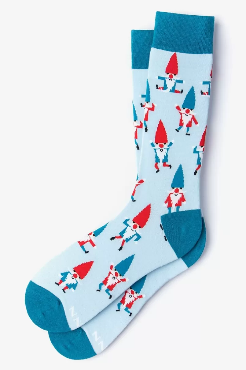 Ties Gnome Light Blue Sock LightBlue Flash Sale