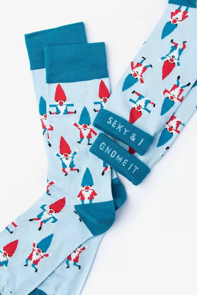 Ties Gnome Light Blue Sock LightBlue Flash Sale