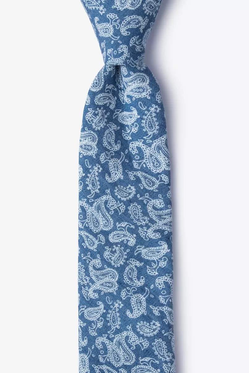 Ties Goddard Blue Skinny Tie Cheap