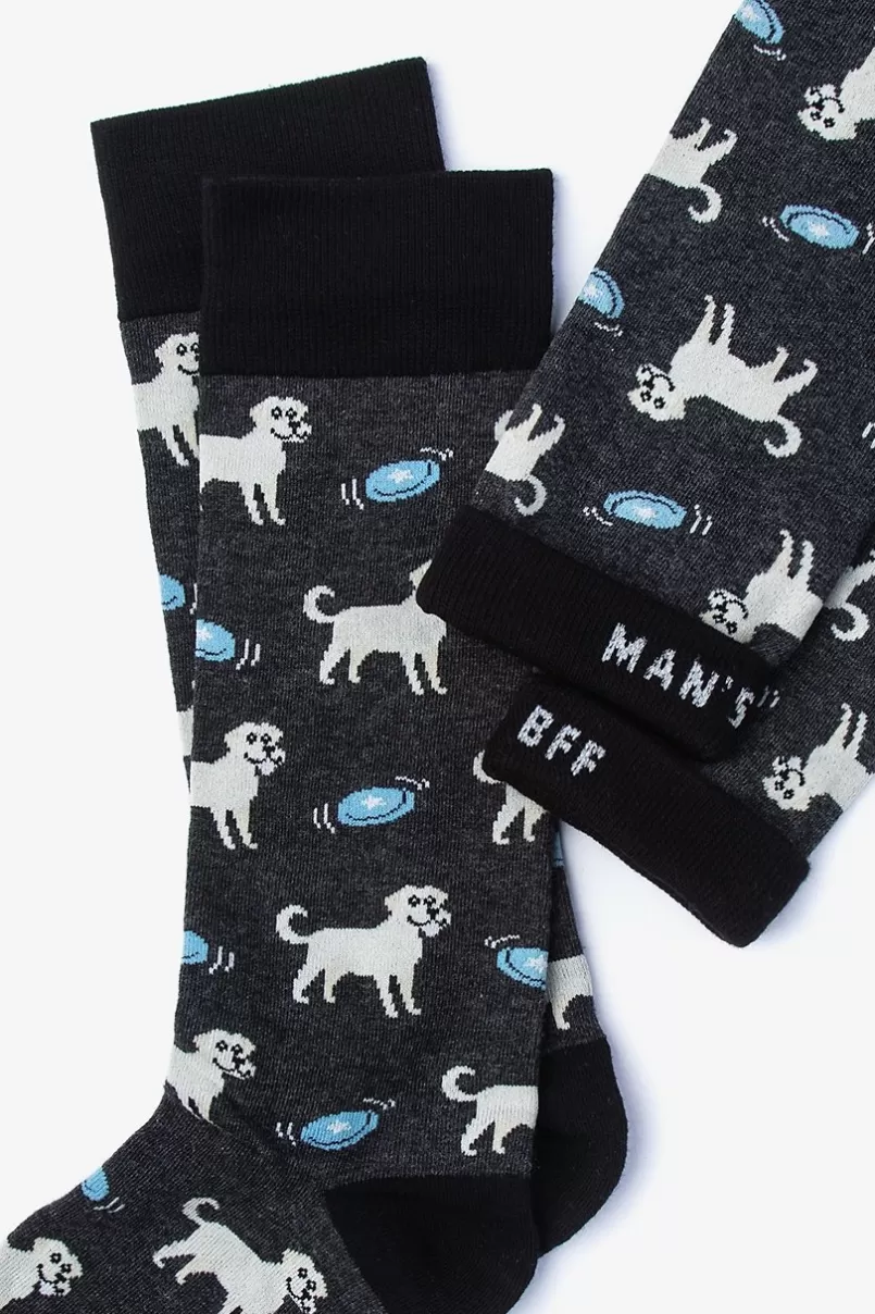 Ties Golden Retriever Sock Black Best