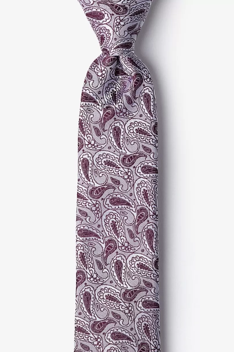 Ties Grande Silver Skinny Tie Clearance