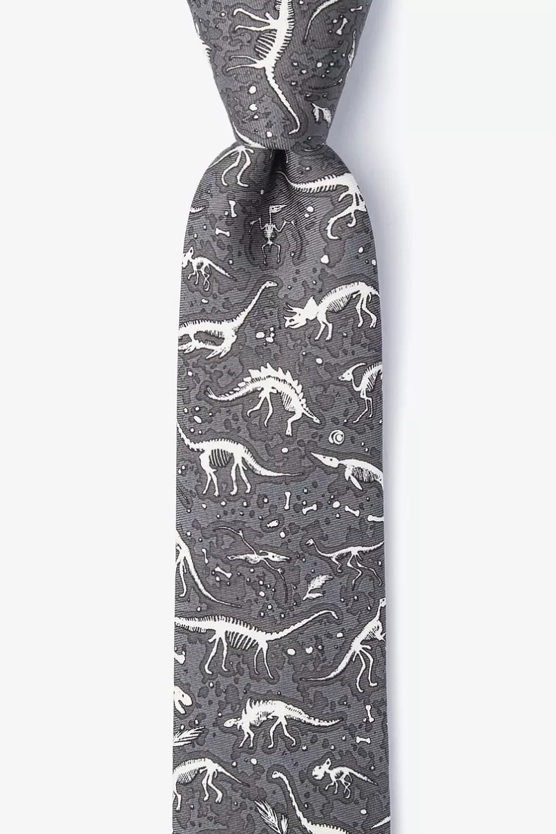 Ties Gray Dig Fossils Skinny Tie Best Sale