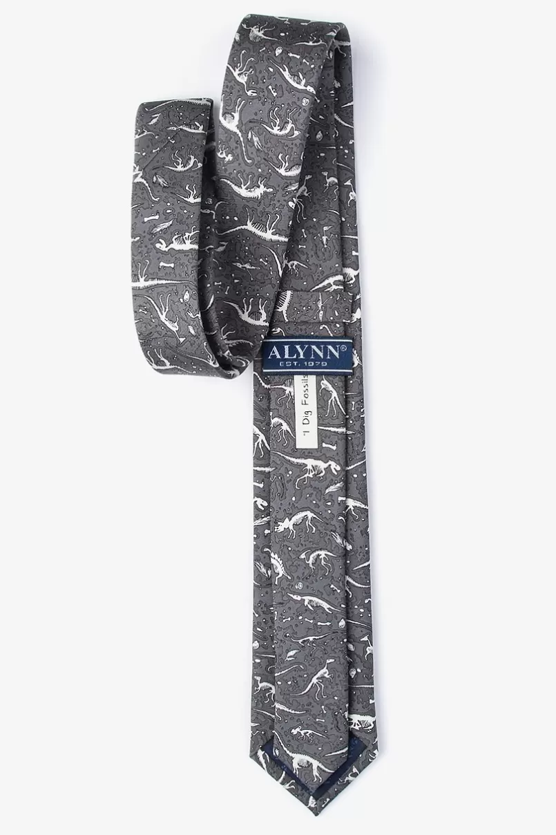 Ties Gray Dig Fossils Skinny Tie Best Sale