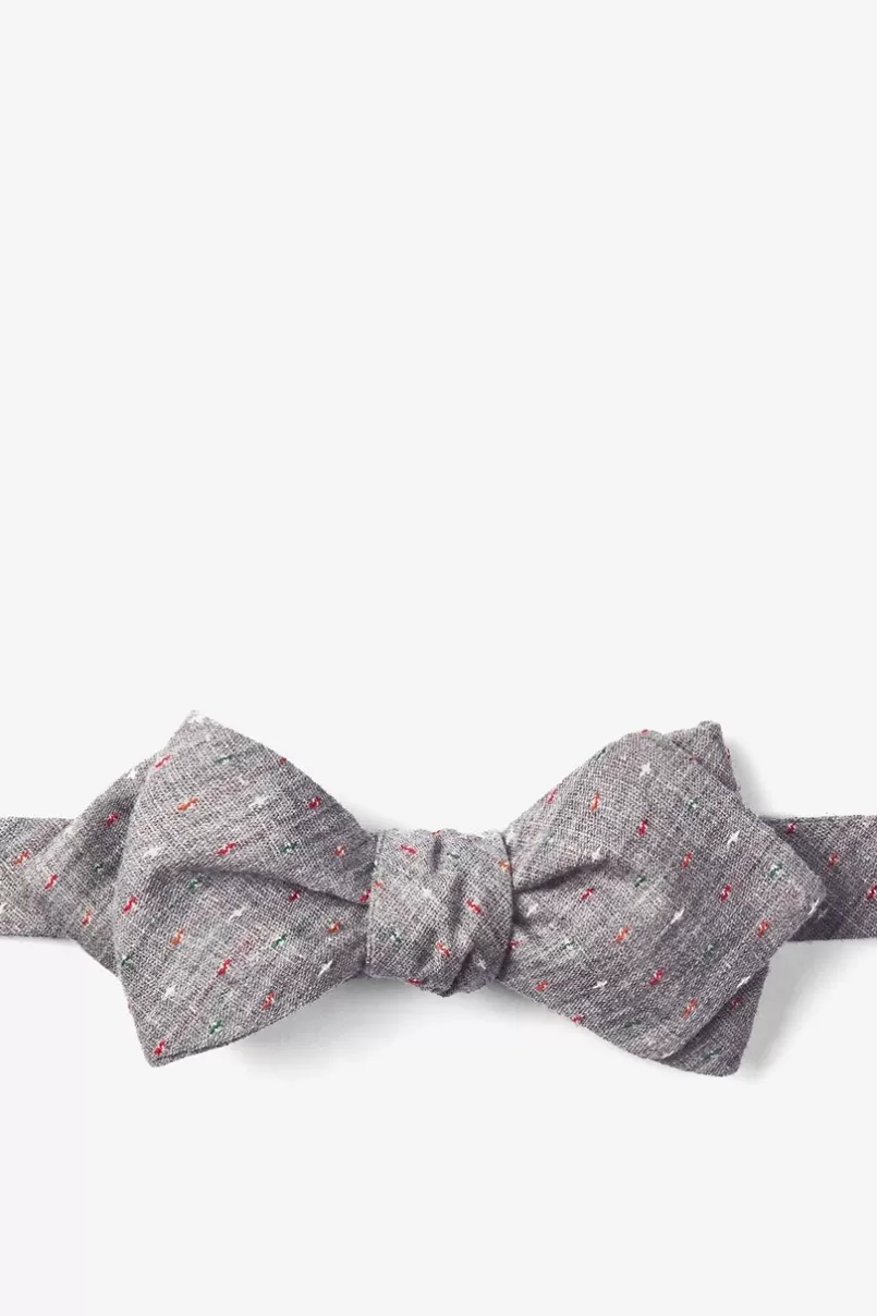 Ties Gray Pennington Dash Diamond Tip Bow Tie Best Sale