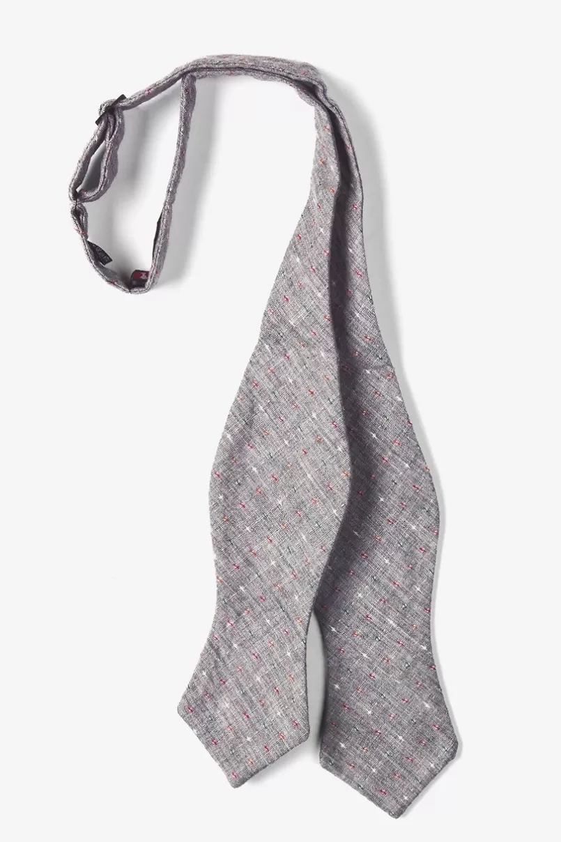 Ties Gray Pennington Dash Diamond Tip Bow Tie Best Sale