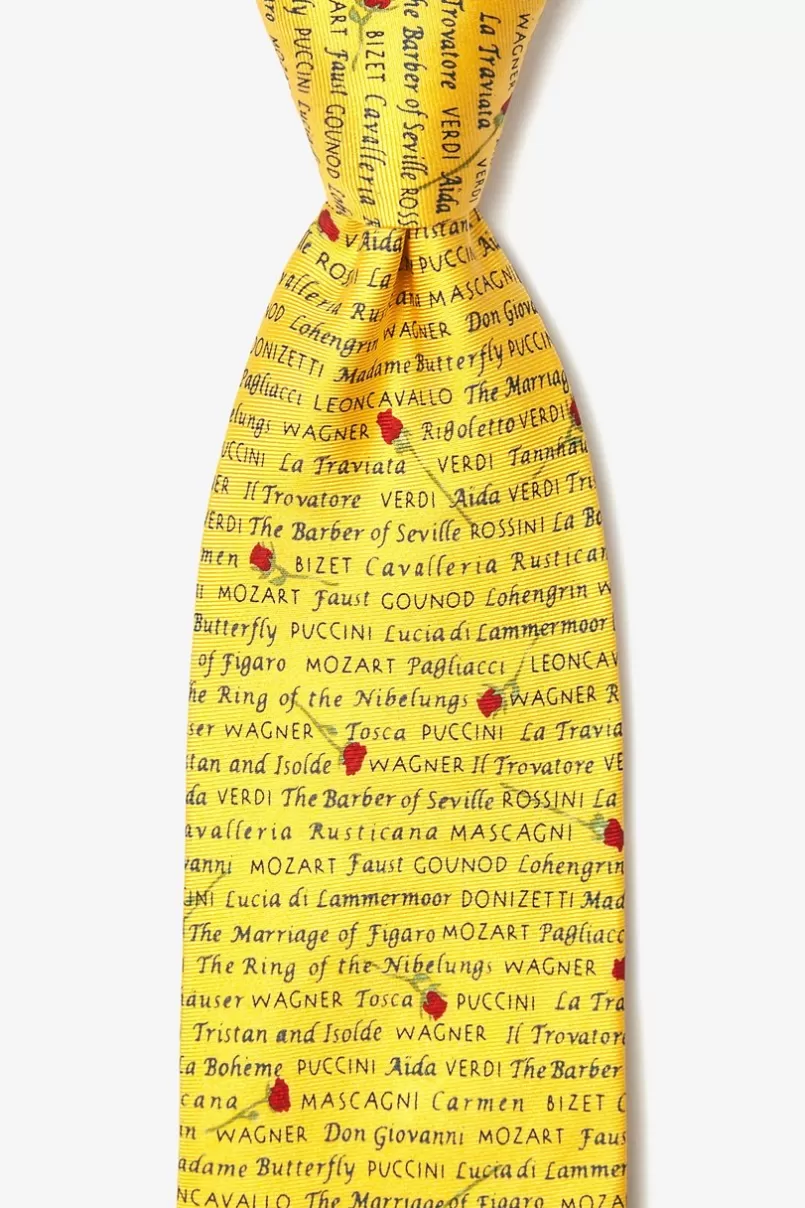 Ties Great Operas Yellow Tie Store