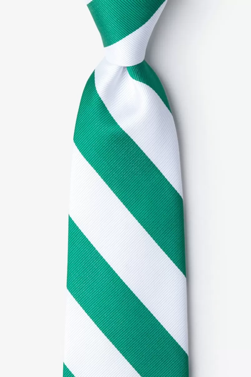 Ties Green & White Stripe Tie Green&White Flash Sale