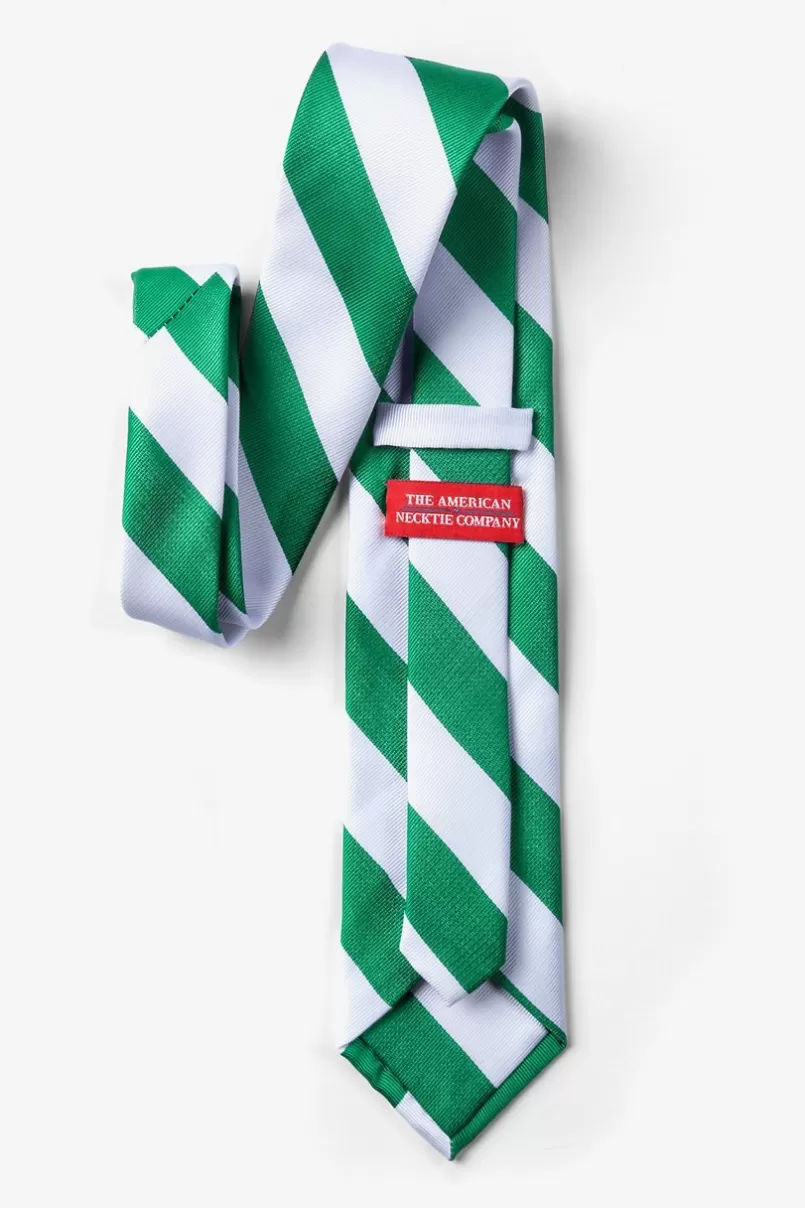 Ties Green & White Stripe Tie Green&White Flash Sale