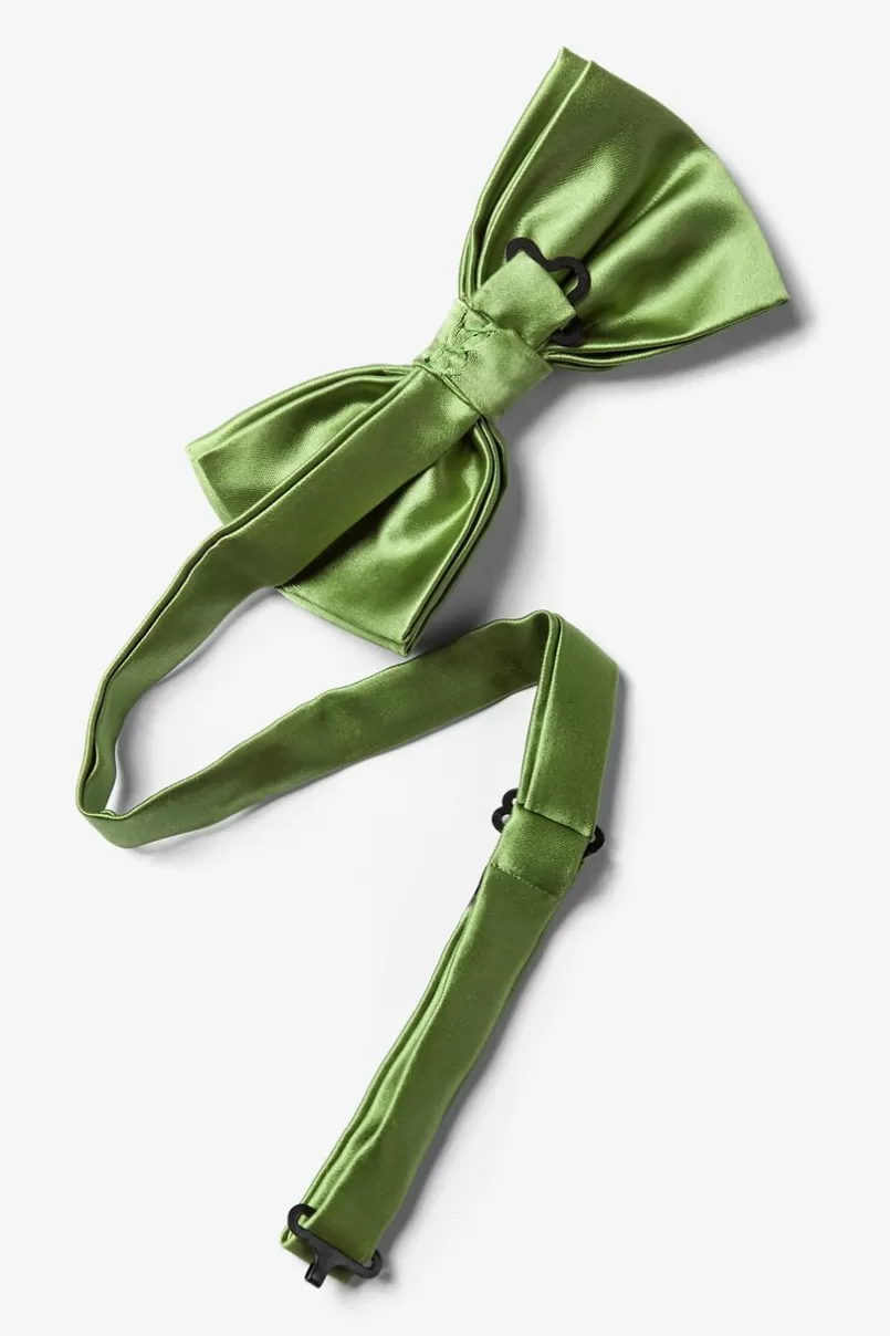 Ties Green Tea Pre-Tied Bow Tie GreenTea Sale