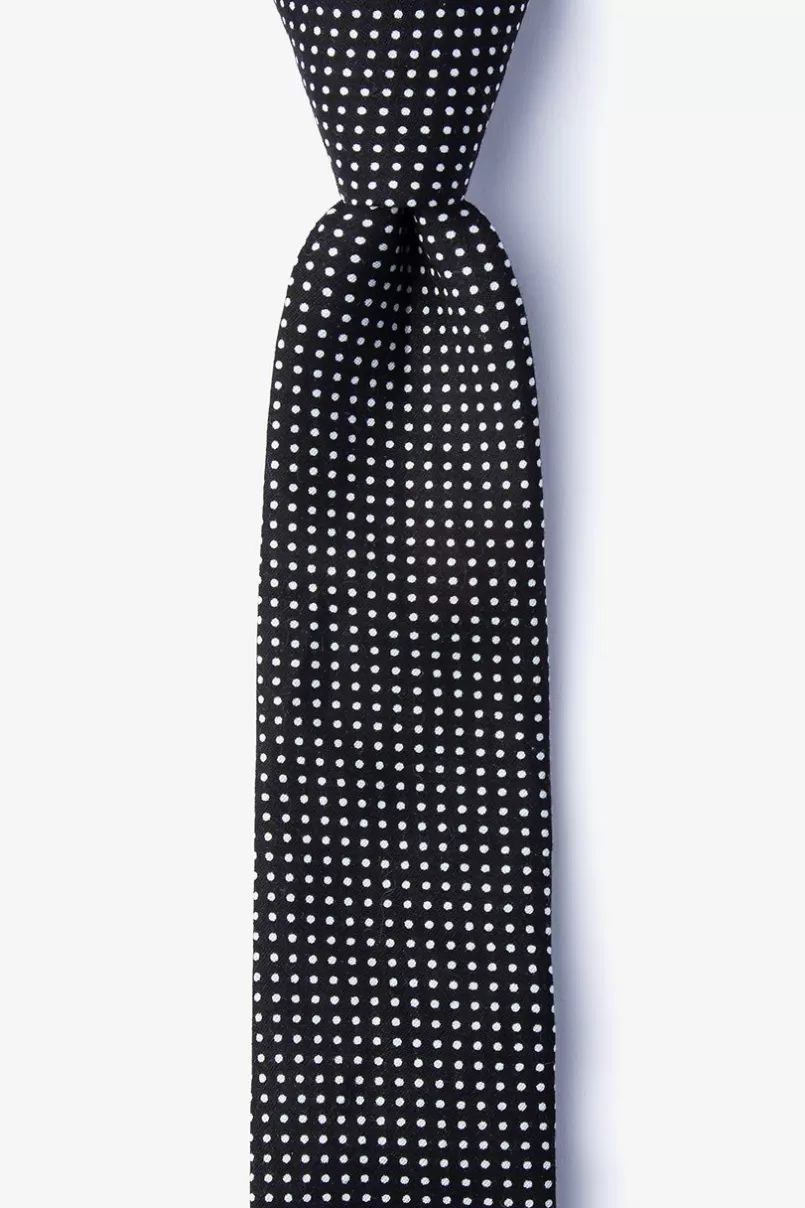 Ties Gregory Skinny Tie Black Discount