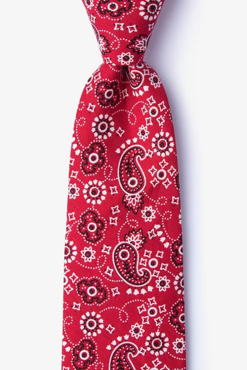 Ties Grove Extra Long Tie Red Discount