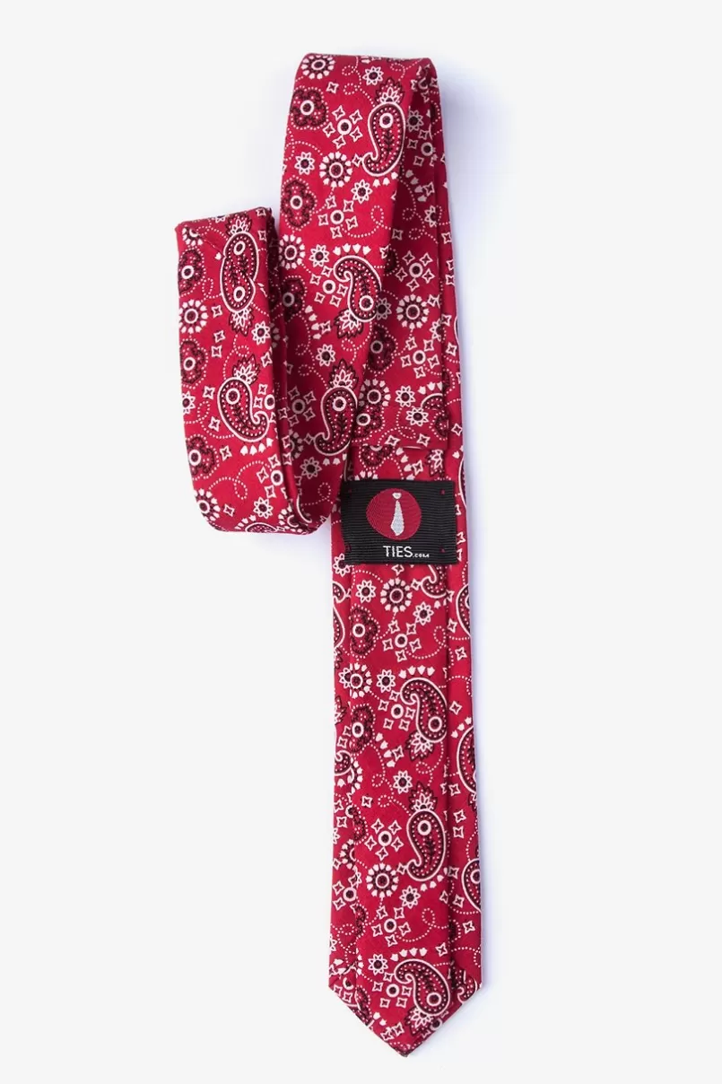 Ties Grove Skinny Tie Red Discount