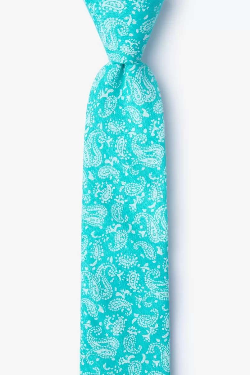 Ties Guryon Skinny Tie Turquoise Online